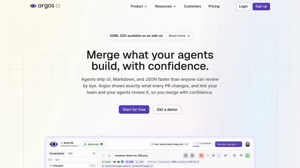 Screenshot of Argos website