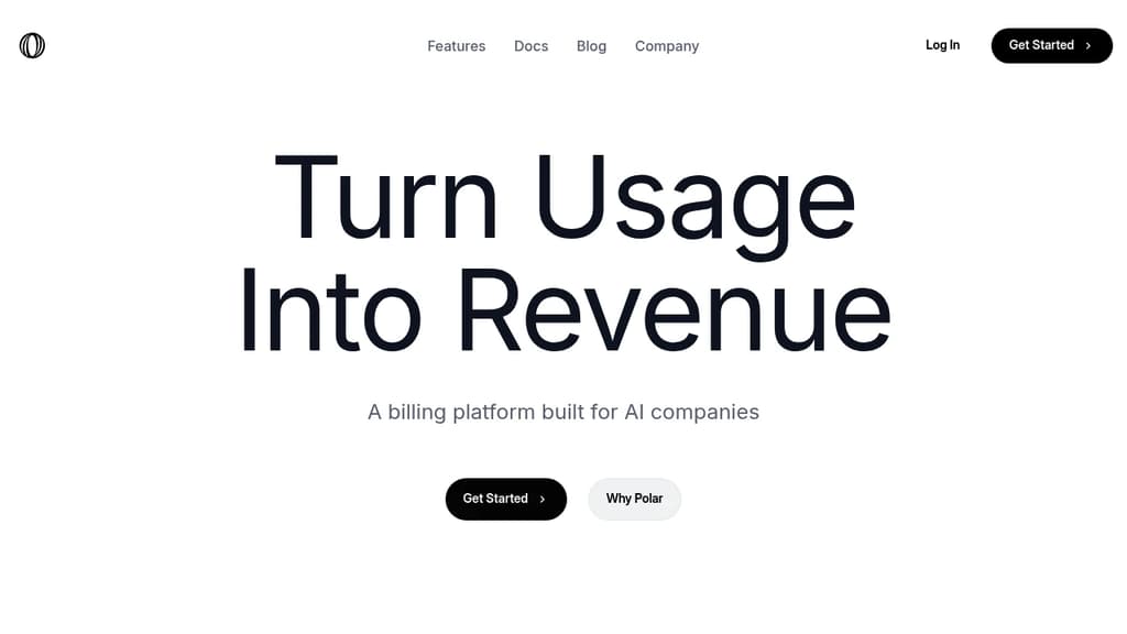 Screenshot of Polar website