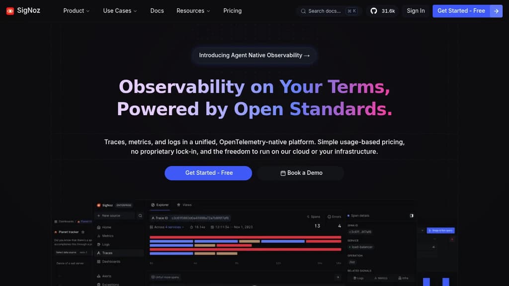 Screenshot of SigNoz
