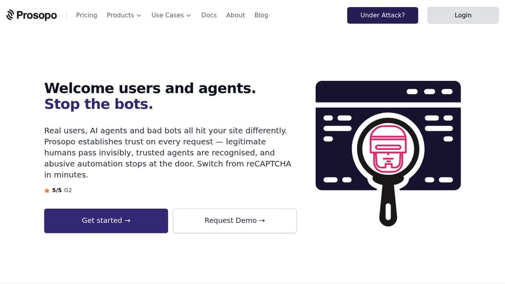 Screenshot of Procaptcha website