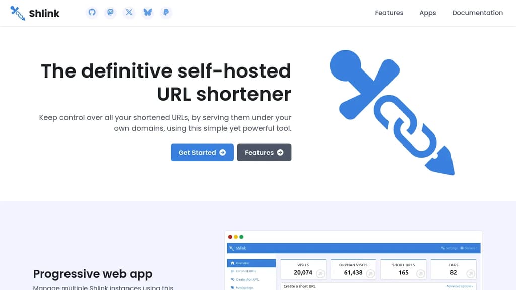 Screenshot of Shlink