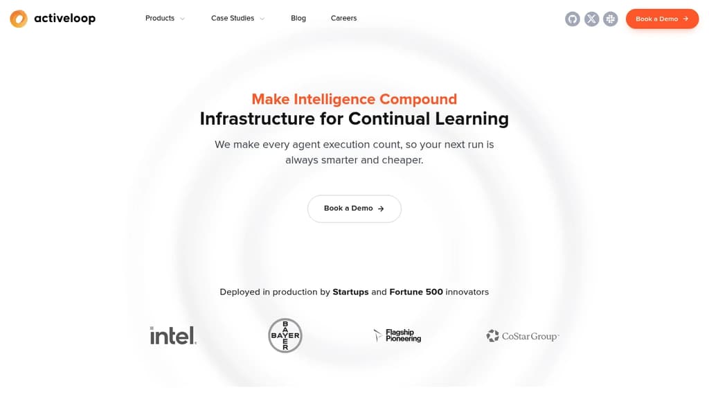 Screenshot of Activeloop website