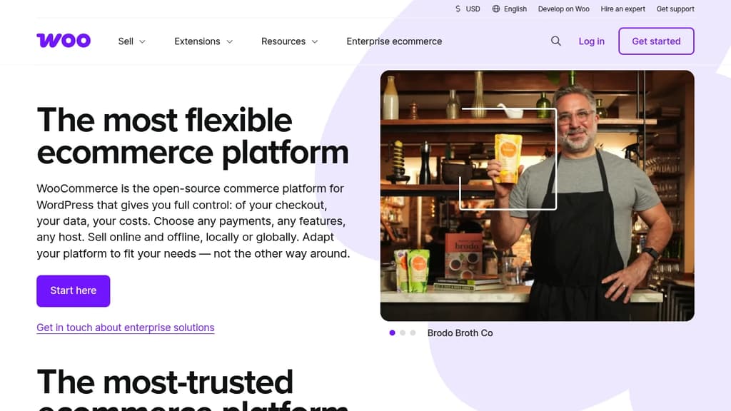 Screenshot of WooCommerce website