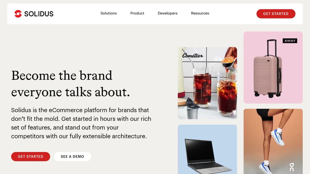 Screenshot of Solidus website