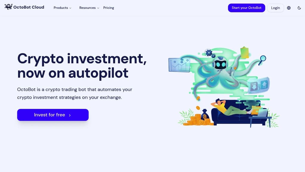 Screenshot of OctoBot website