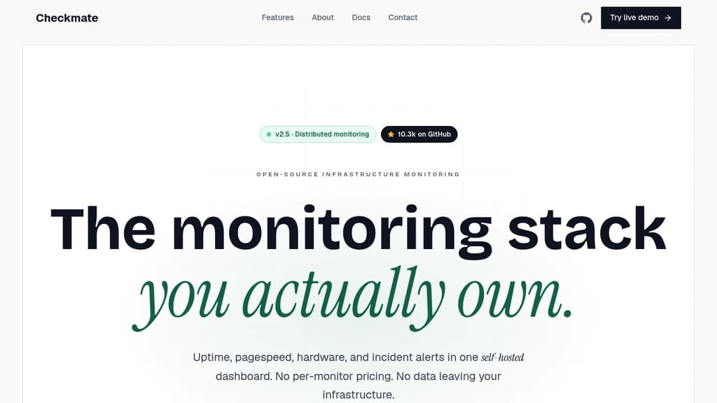 Screenshot of Checkmate website