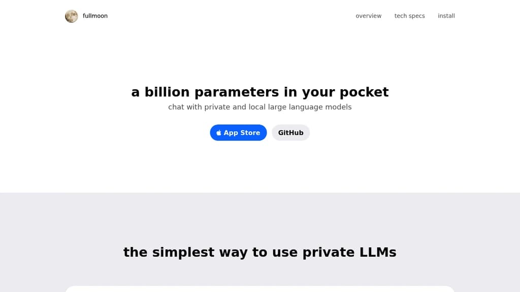 Screenshot of Fullmoon website