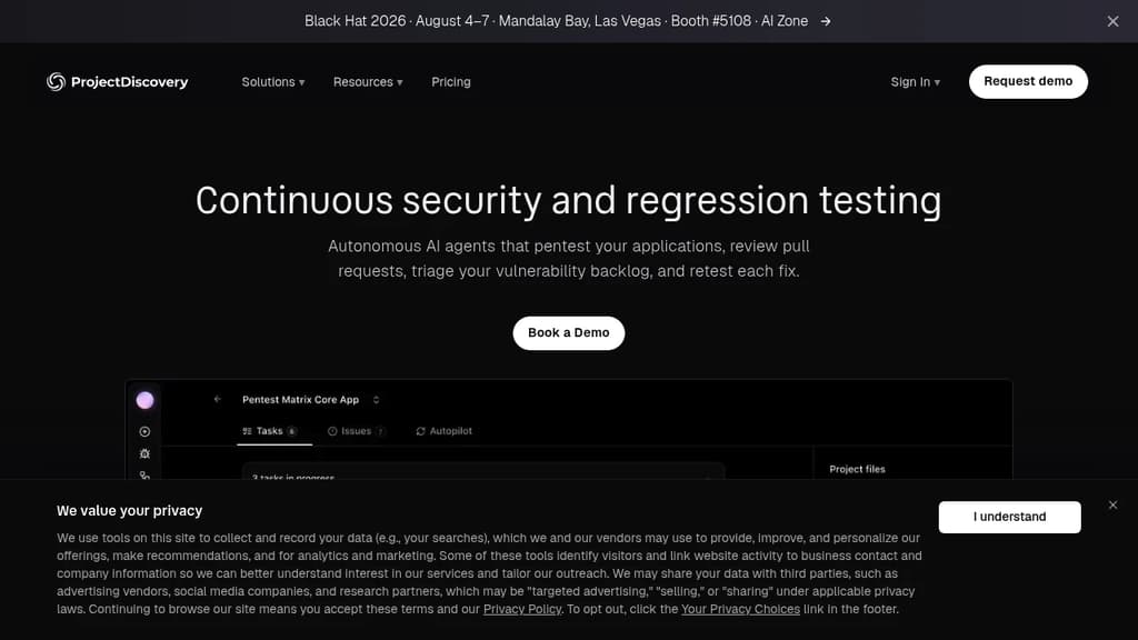 Screenshot of ProjectDiscovery