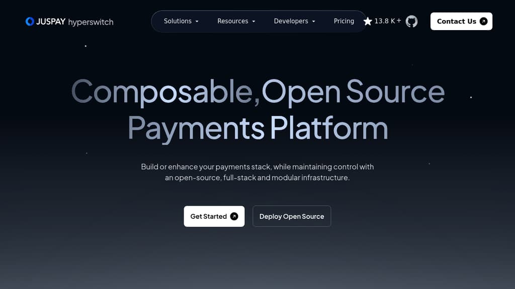 Screenshot of Hyperswitch website