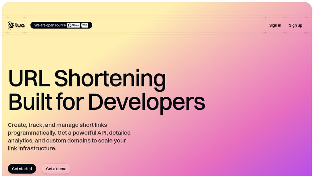 Screenshot of Lua.sh website