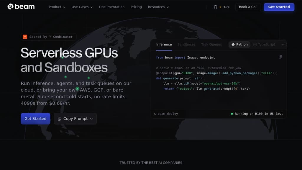 Screenshot of Beam