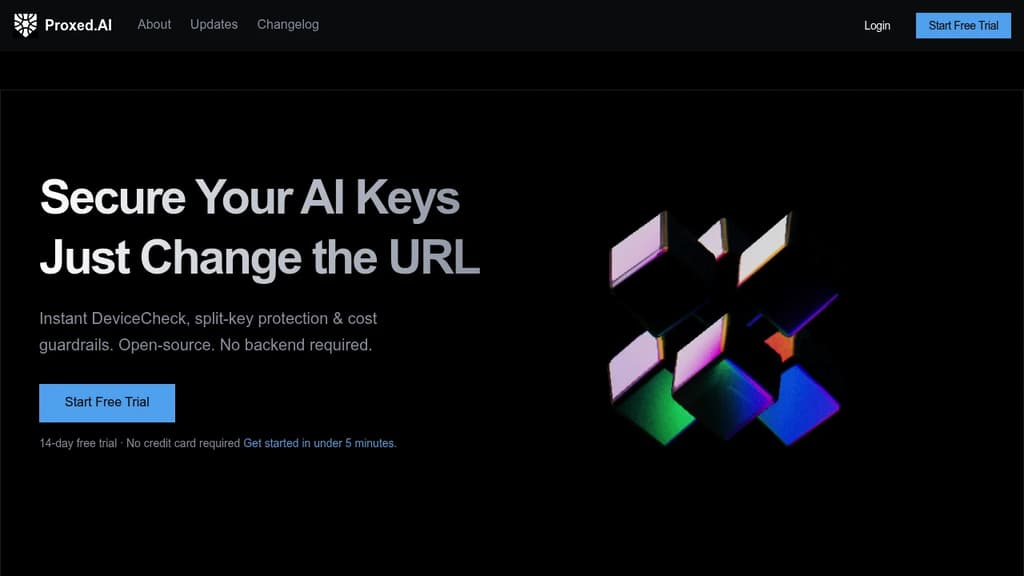 Screenshot of Proxed AI website