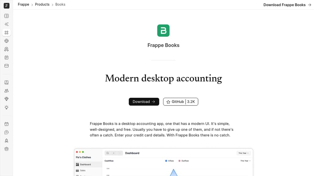 Screenshot of Frappe Books