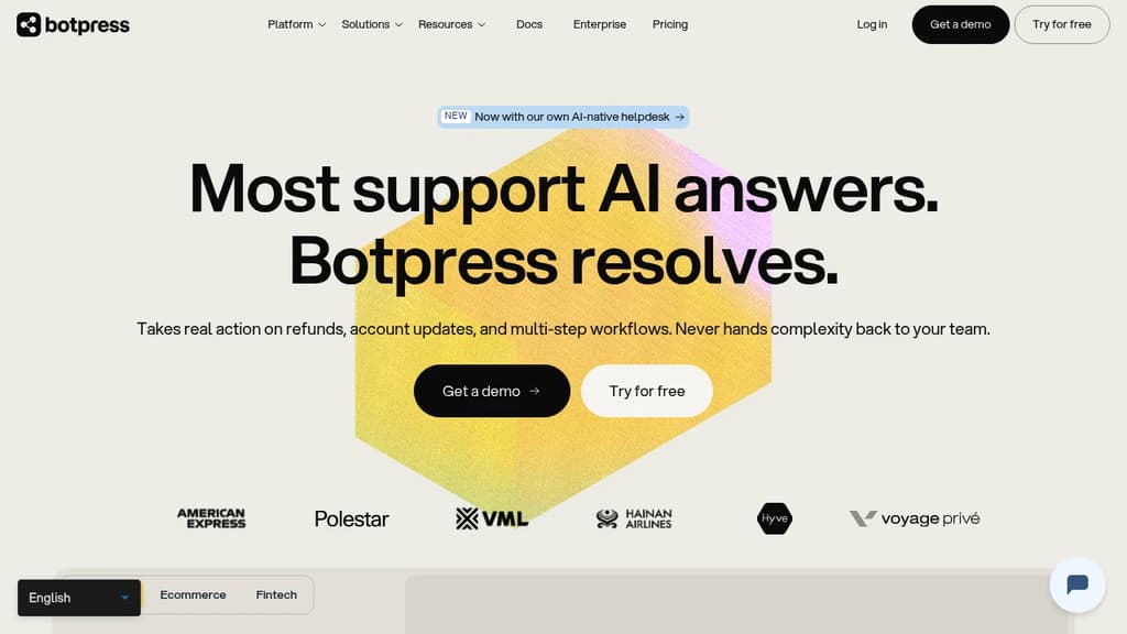 Screenshot of Botpress