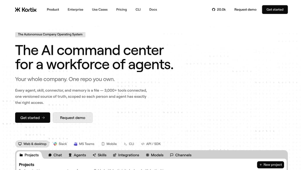 Screenshot of Suna website