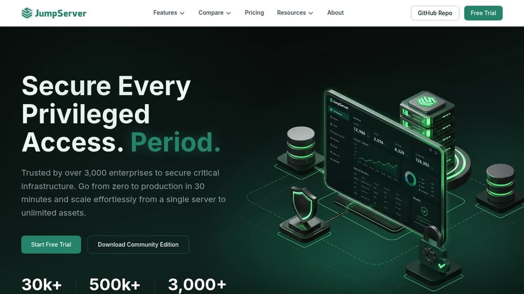 Screenshot of JumpServer website