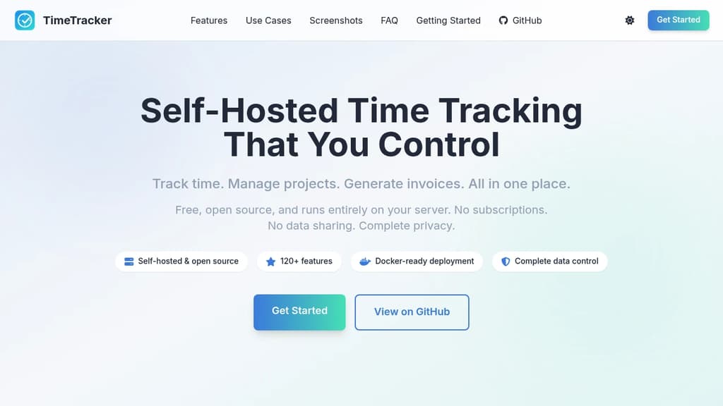 Screenshot of TimeTracker