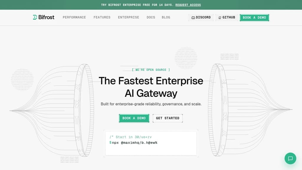Screenshot of Bifrost website