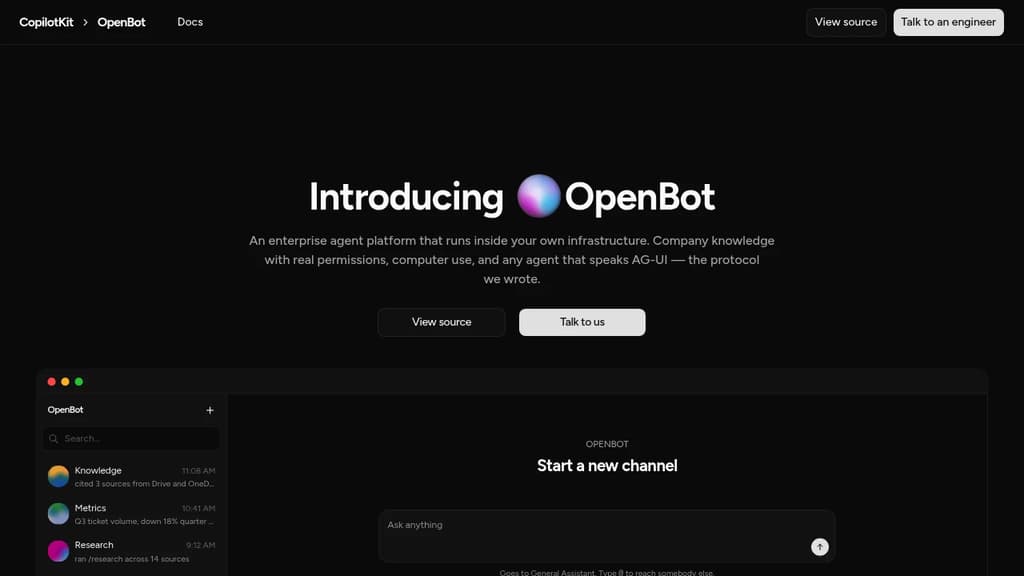 Screenshot of OpenBot