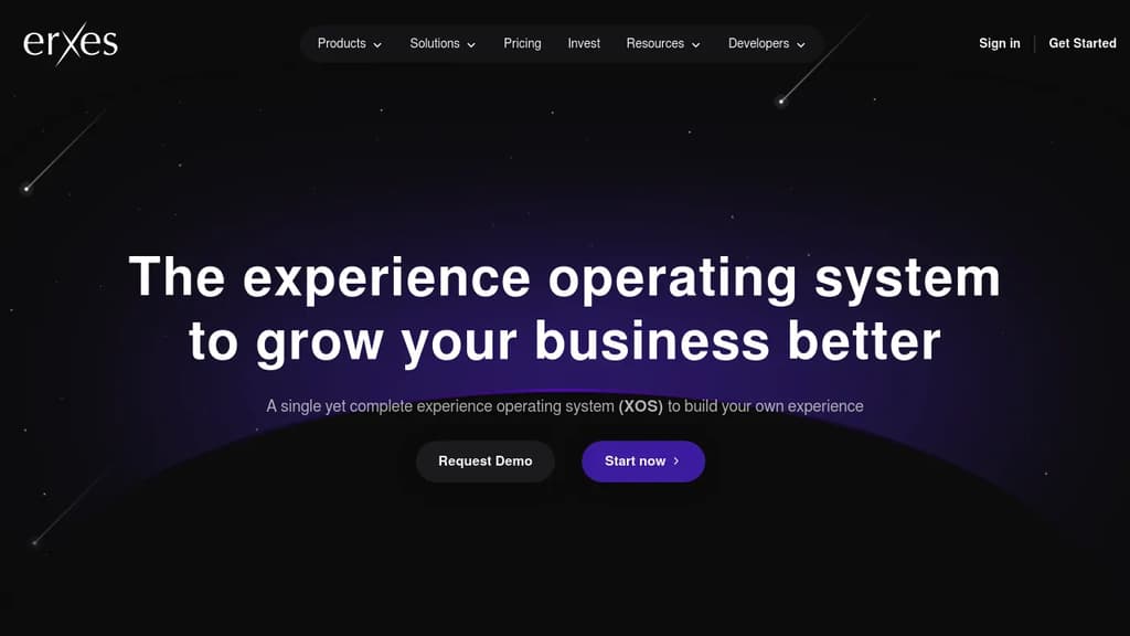 Screenshot of Erxes website
