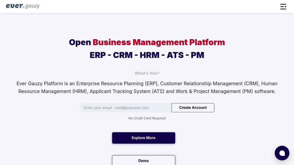 Screenshot of Ever Gauzy website