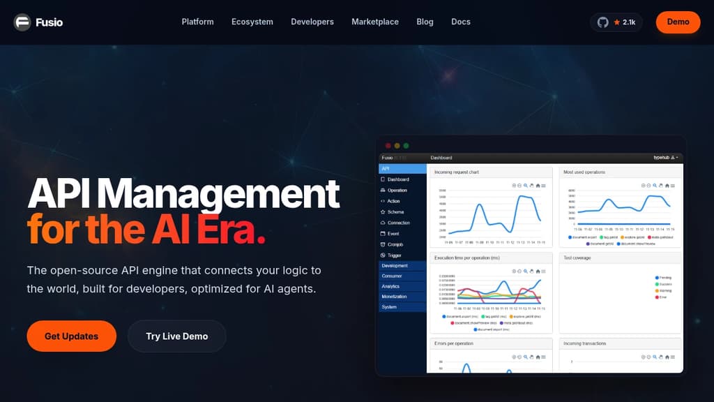 Screenshot of Fusio