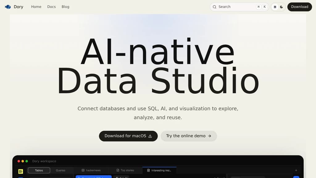 Screenshot of Dory
