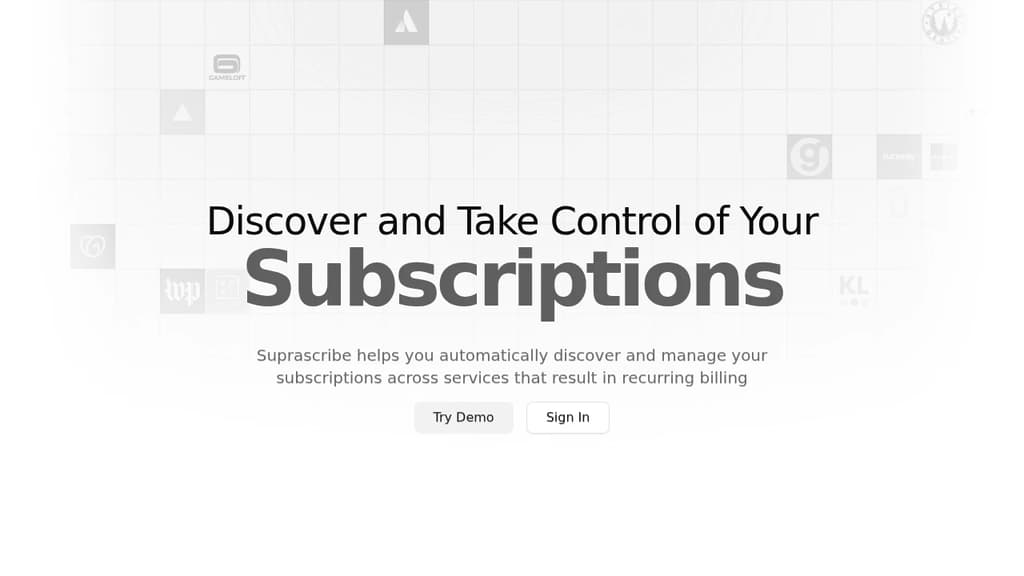 Screenshot of Suprascribe website