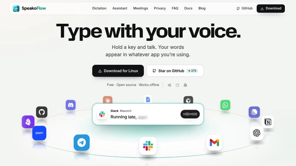 Screenshot of SpeakoFlow