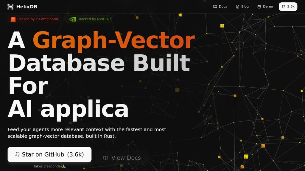 Screenshot of HelixDB