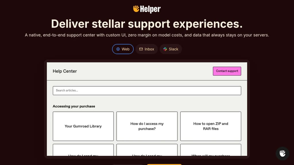 Screenshot of Helper