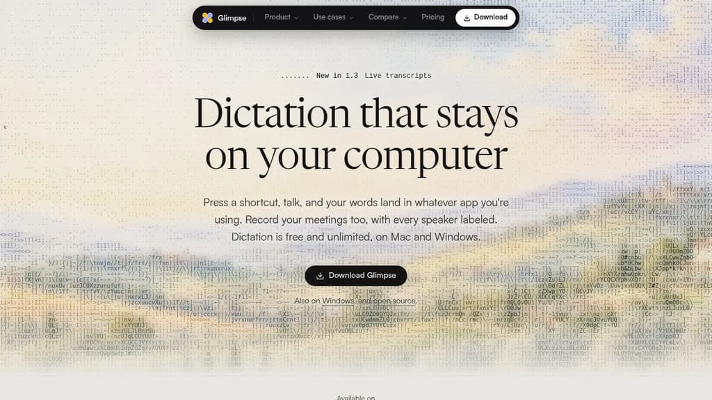 Screenshot of Glimpse