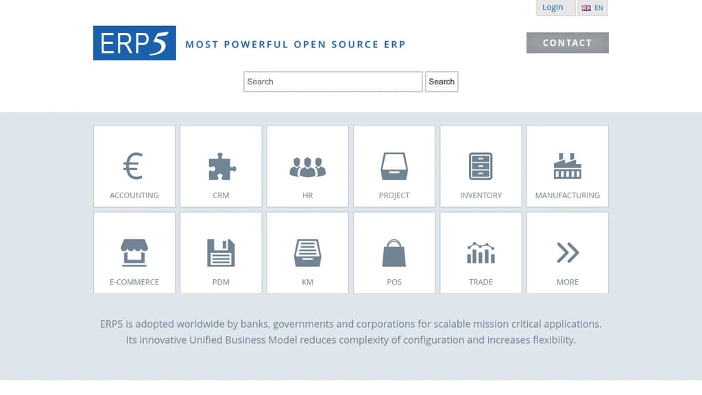 Screenshot of ERP5