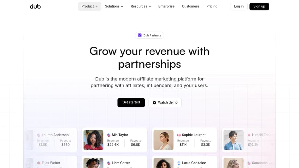 Screenshot of Dub Partners website