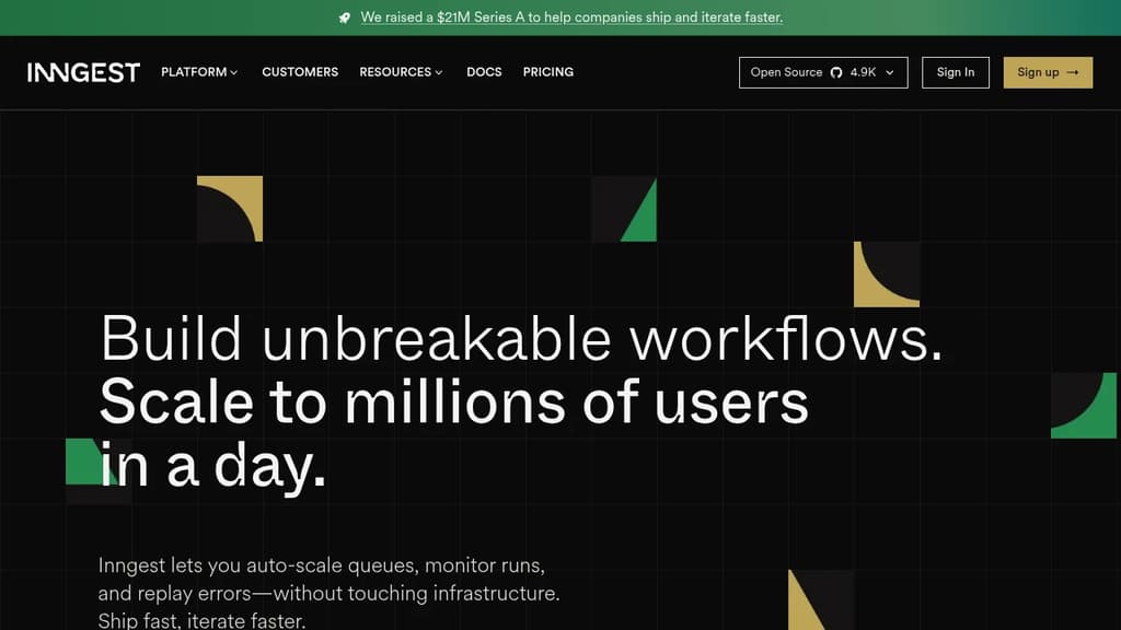 Screenshot of Inngest