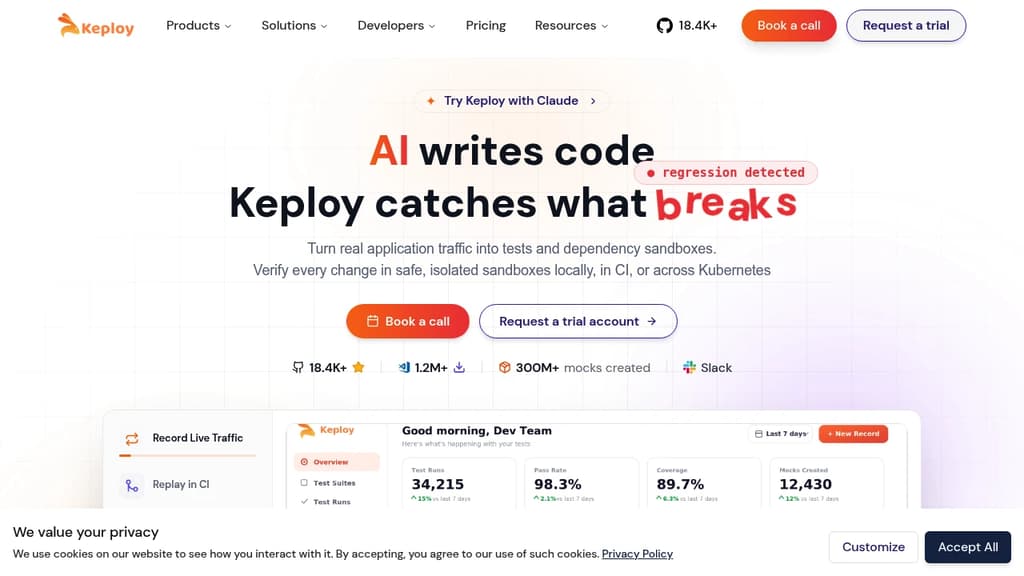 Screenshot of Keploy