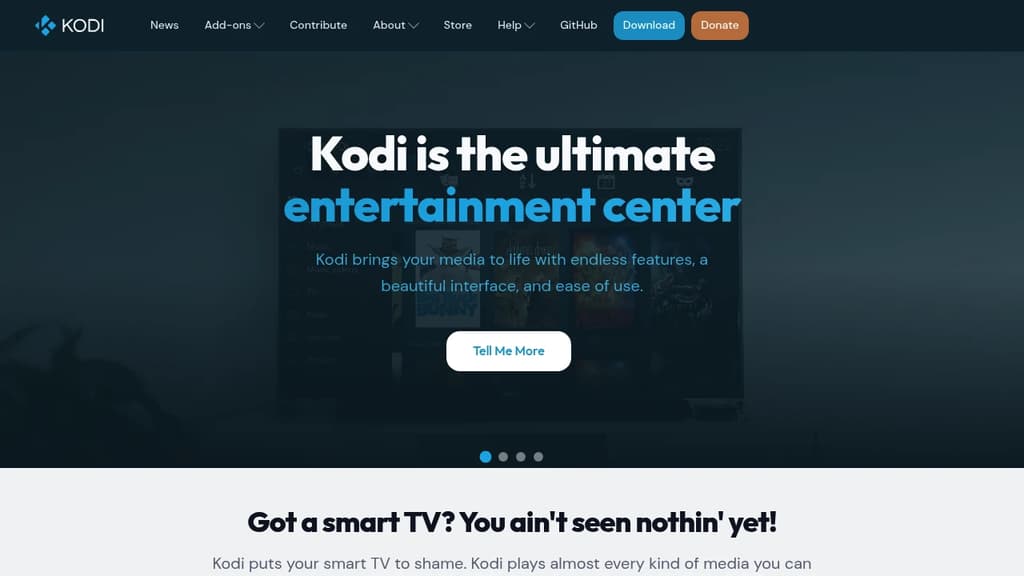 Screenshot of Kodi