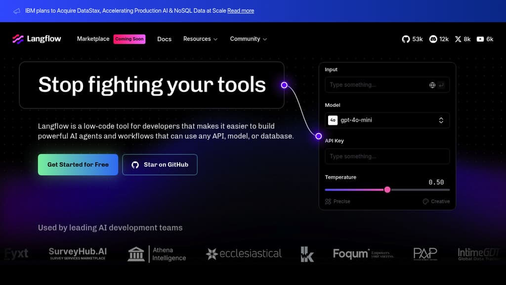 Screenshot of Langflow