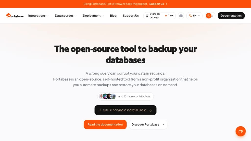 Screenshot of Portabase