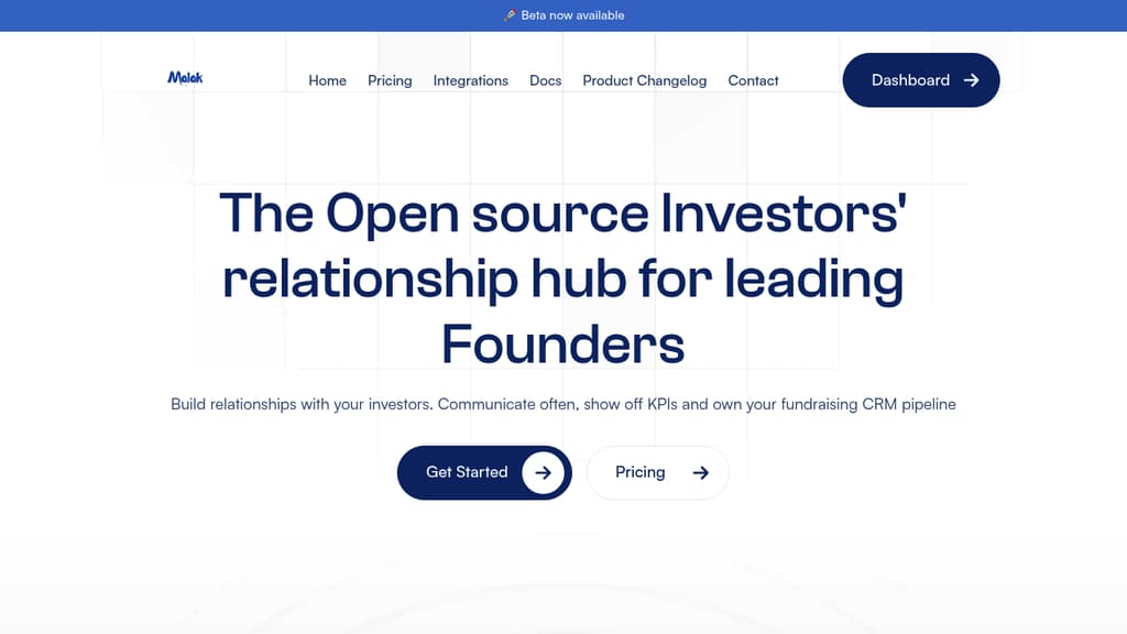 Screenshot of Malak website