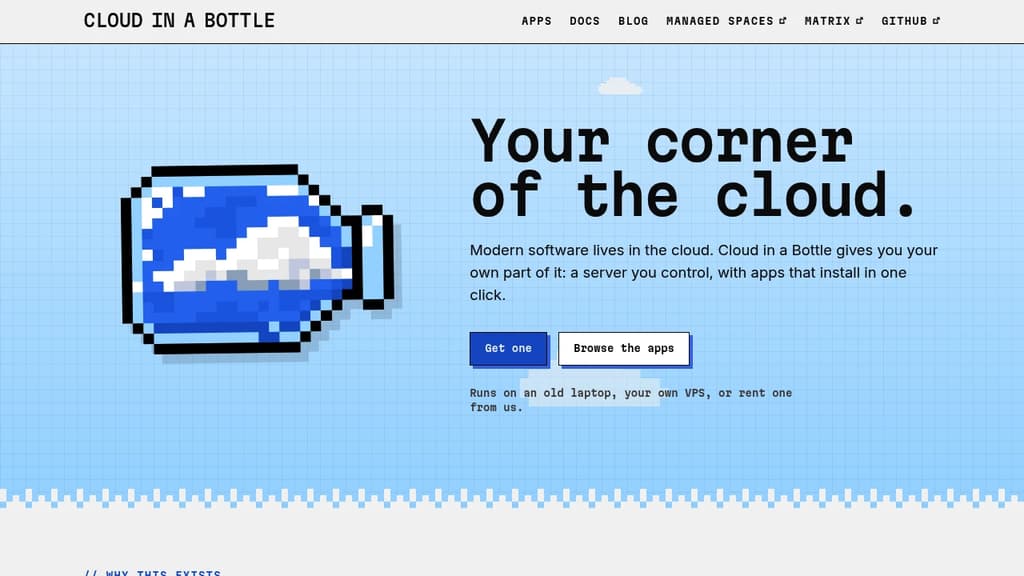 Screenshot of Cloud in a Bottle