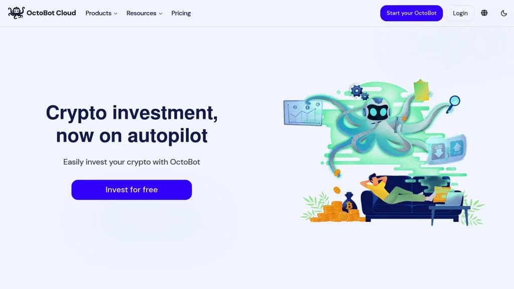 Screenshot of OctoBot website