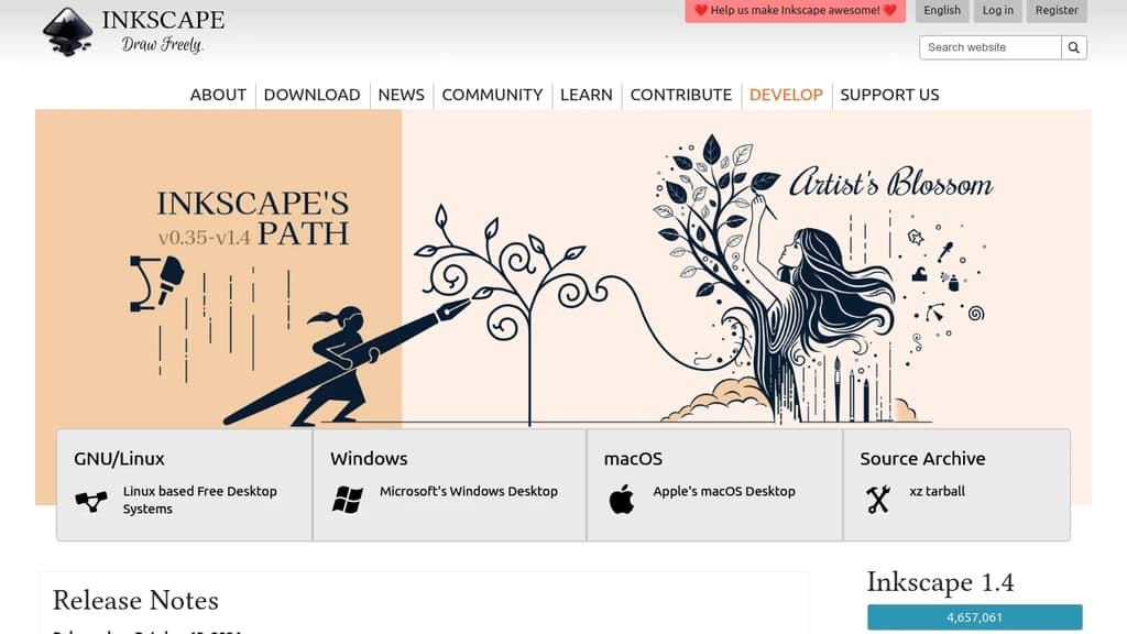 Screenshot of Inkscape