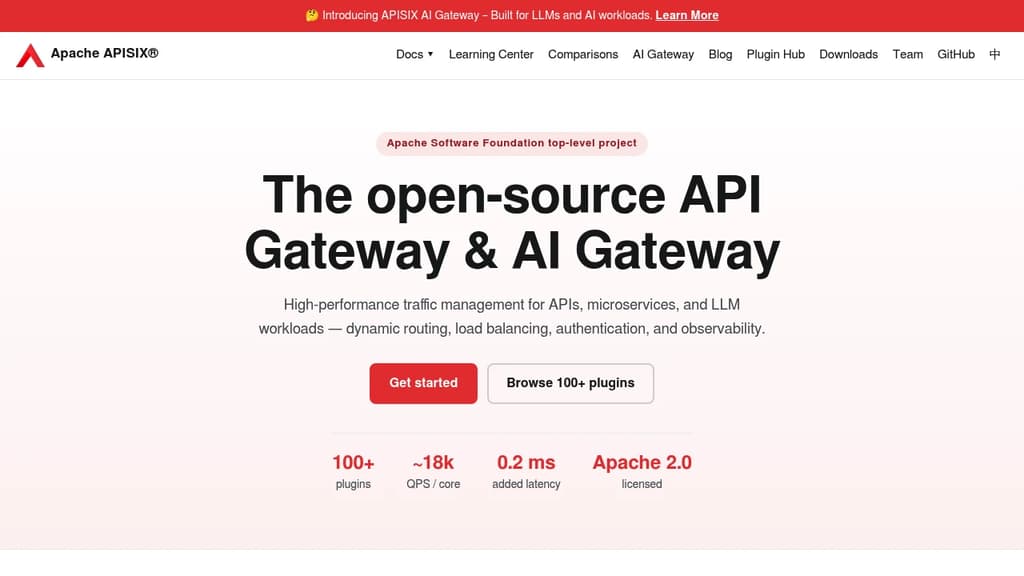 Screenshot of Apache APISIX
