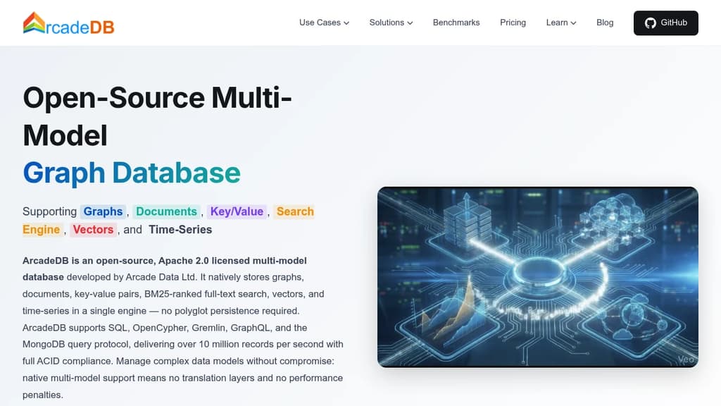 Screenshot of ArcadeDB
