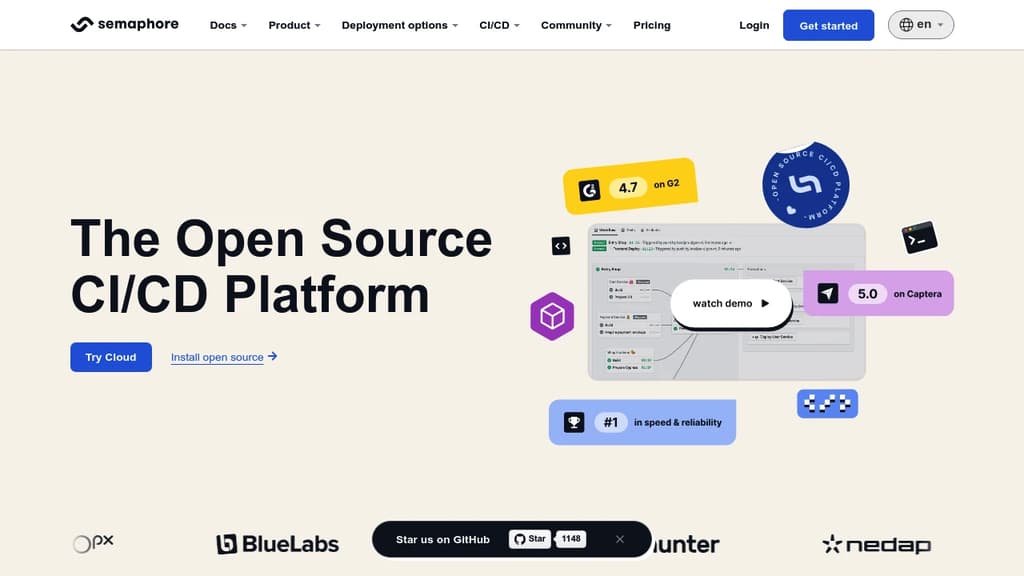 Screenshot of Semaphore