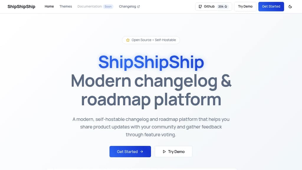 Screenshot of ShipShipShip website