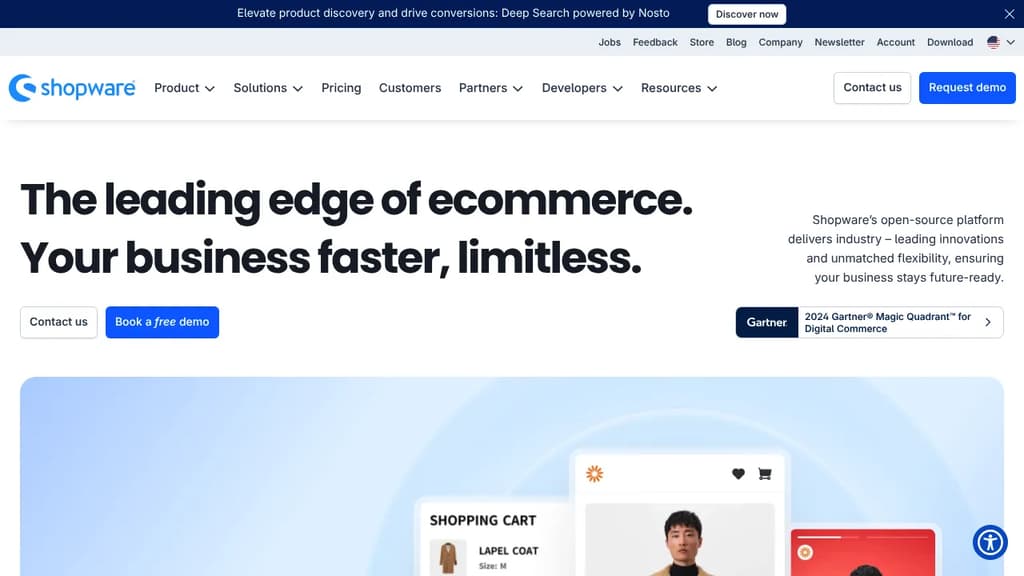 Screenshot of Shopware