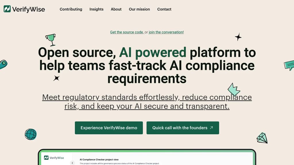 Screenshot of VerifyWise