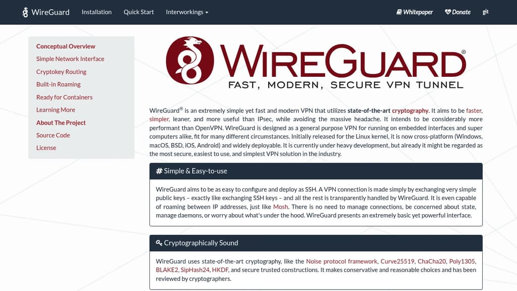 Screenshot of WireGuard